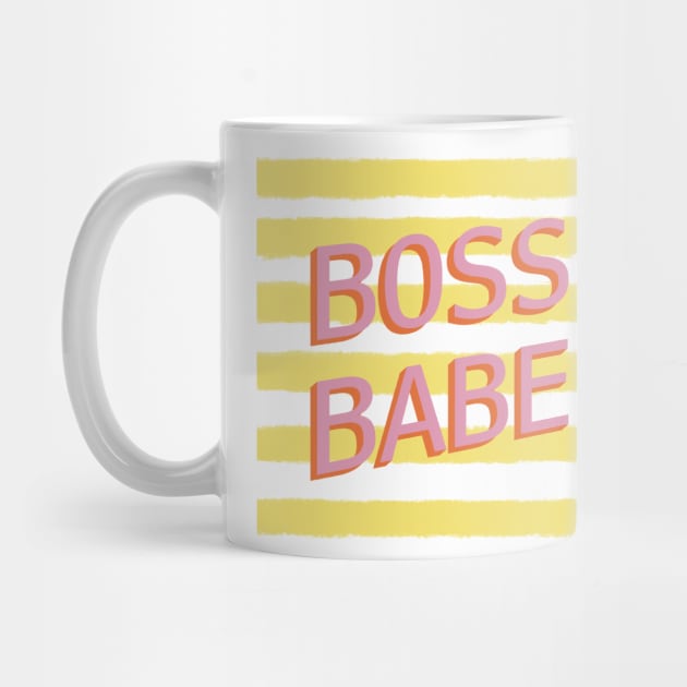 Boss Babe Cool Lady Boss Small Business by Holailustra